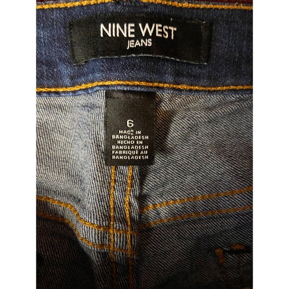 Nine West Womens Jeans Size 6 Chrystie Capri Denim Dark Blue Mid Rise - Picture 5 of 8